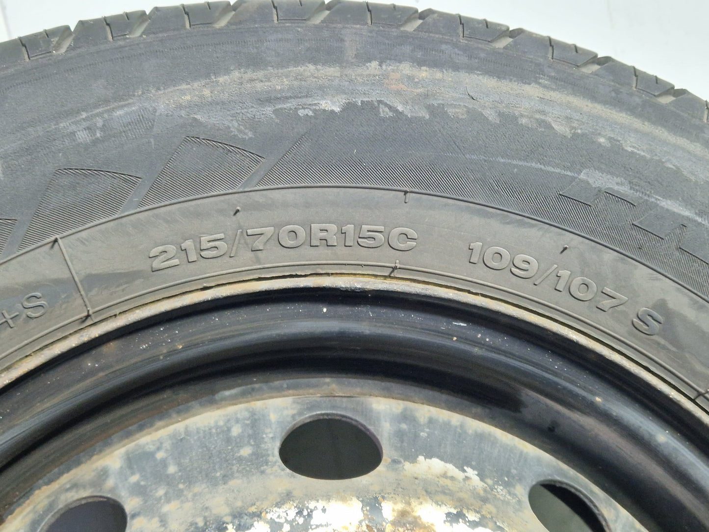 Peugeot Citroen 15" Steel Wheel with Tyre 215/70/15 ~7mm 1374096080