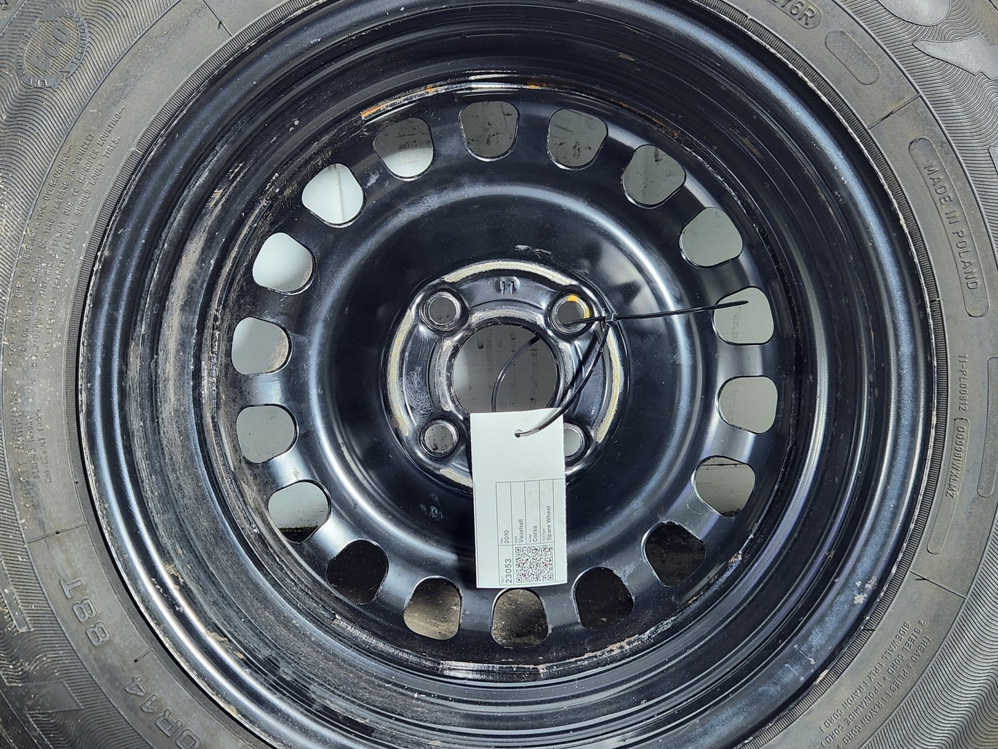 Vauxhall Corsa MK3 (D)(4400) Hatchback 14" Spare Wheel with Tyre 185/70/14 ~7mm