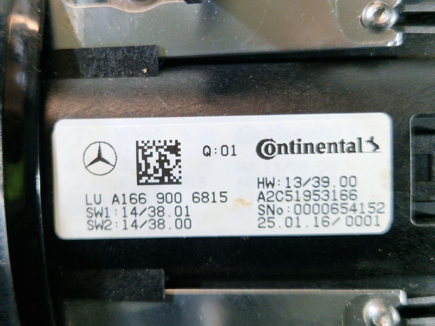 16-19 MERCEDES BENZ GLE W166 CENTER CONSOLE MULTIMEDIA CONTROL PANEL A1669006514
