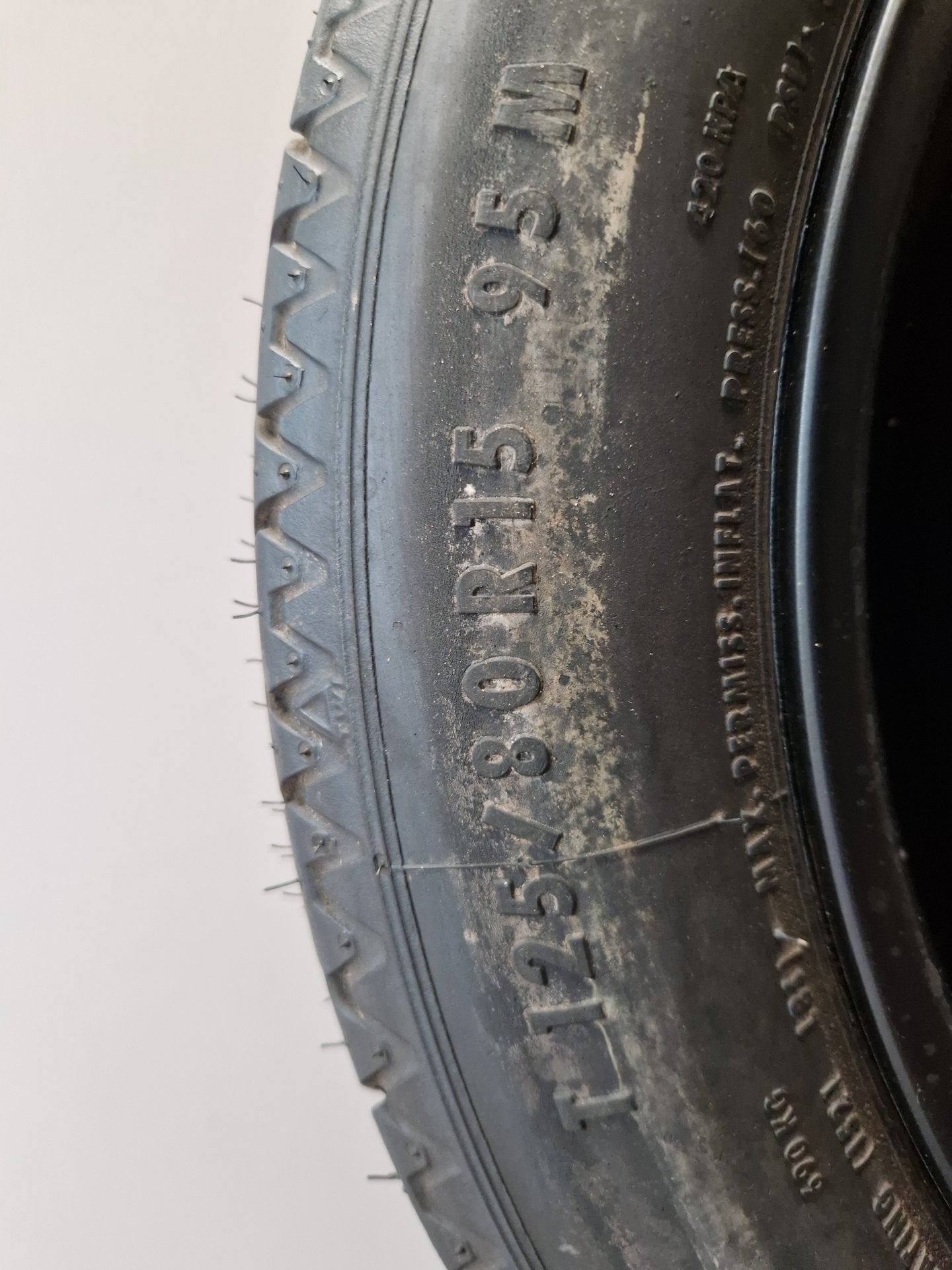 Ford Fiesta MK7 Hatchback 15" Spare Wheel with Tyre 125/80/15 ~4mm