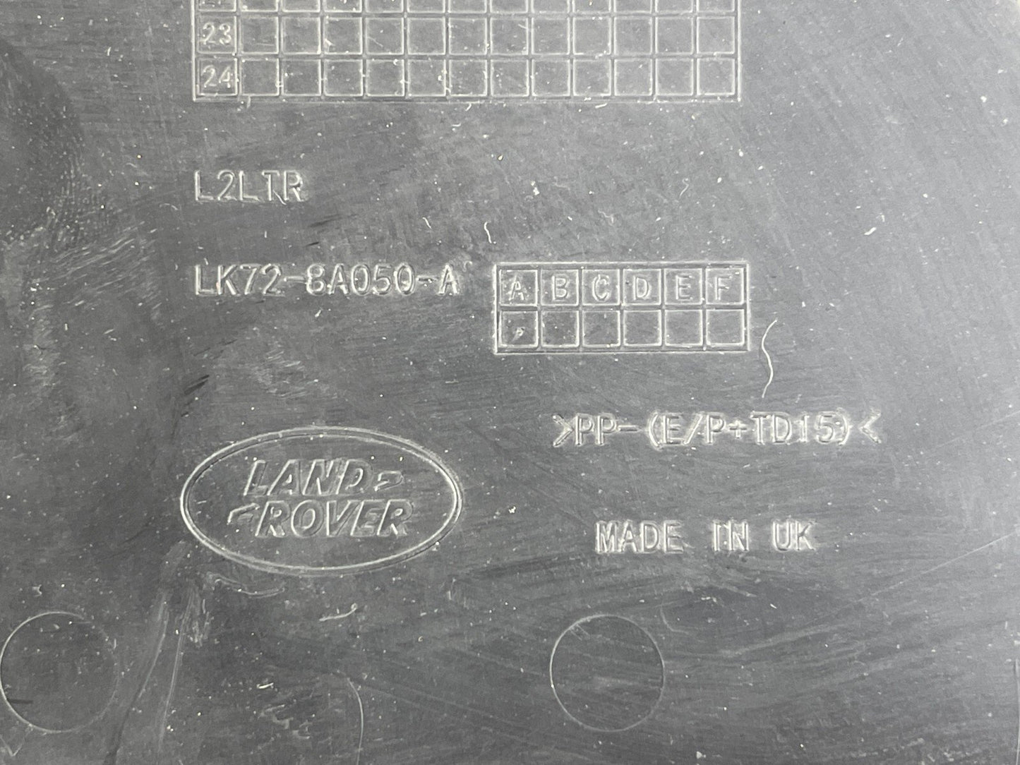 2019-ON LAND ROVER DISCOVERY L550 FRONT RIGHT BLANK PLATE LK728A050A