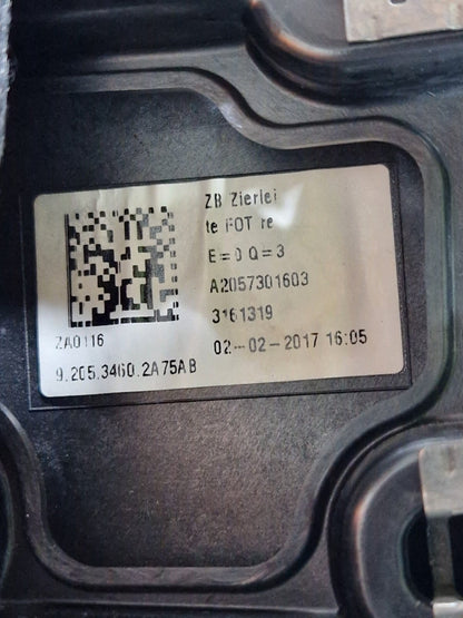 14-21 MERCEDES BENZ C200d W205 REAR DRIVER SIDE DOOR CARD BLACK LEATHER