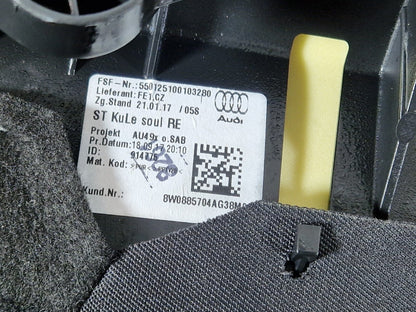 Audi A4 B9 Right Rear 2nd Row Seat Bolster Cushion 8W0885704A