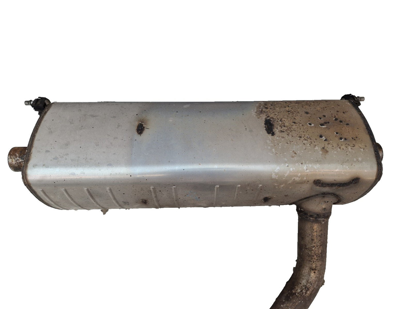 16-20 AUDI Q7 4M GENUINE OEM REAR EXHAUST MUFFLER SILENCER 4M0253611M 4M0120F