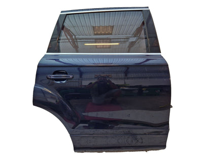 10-15 AUDI Q7 4L GENUINE REAR RIGHT DRIVER O/S/R COMPLETE DOOR IN BLUE (DAMAGED)