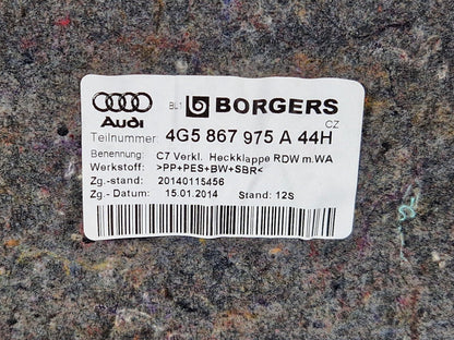 12-18 AUDI A6 C7 GENUINE SALOON REAR BOOT INTERIOR TRIM PANEL 4G5867975