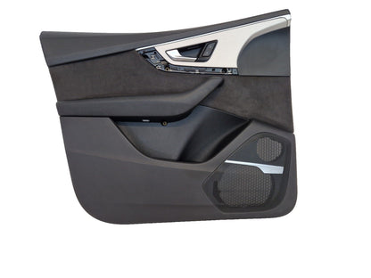 16-20 AUDI Q7 4M OEM FRONT LEFT ALCANTARA DOOR CARD PANEL COVER 4M2867105
