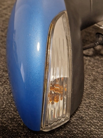 Ford Fiesta MK7 (B299) Hatchback Front Right Door Wing Mirror in Blue Vision