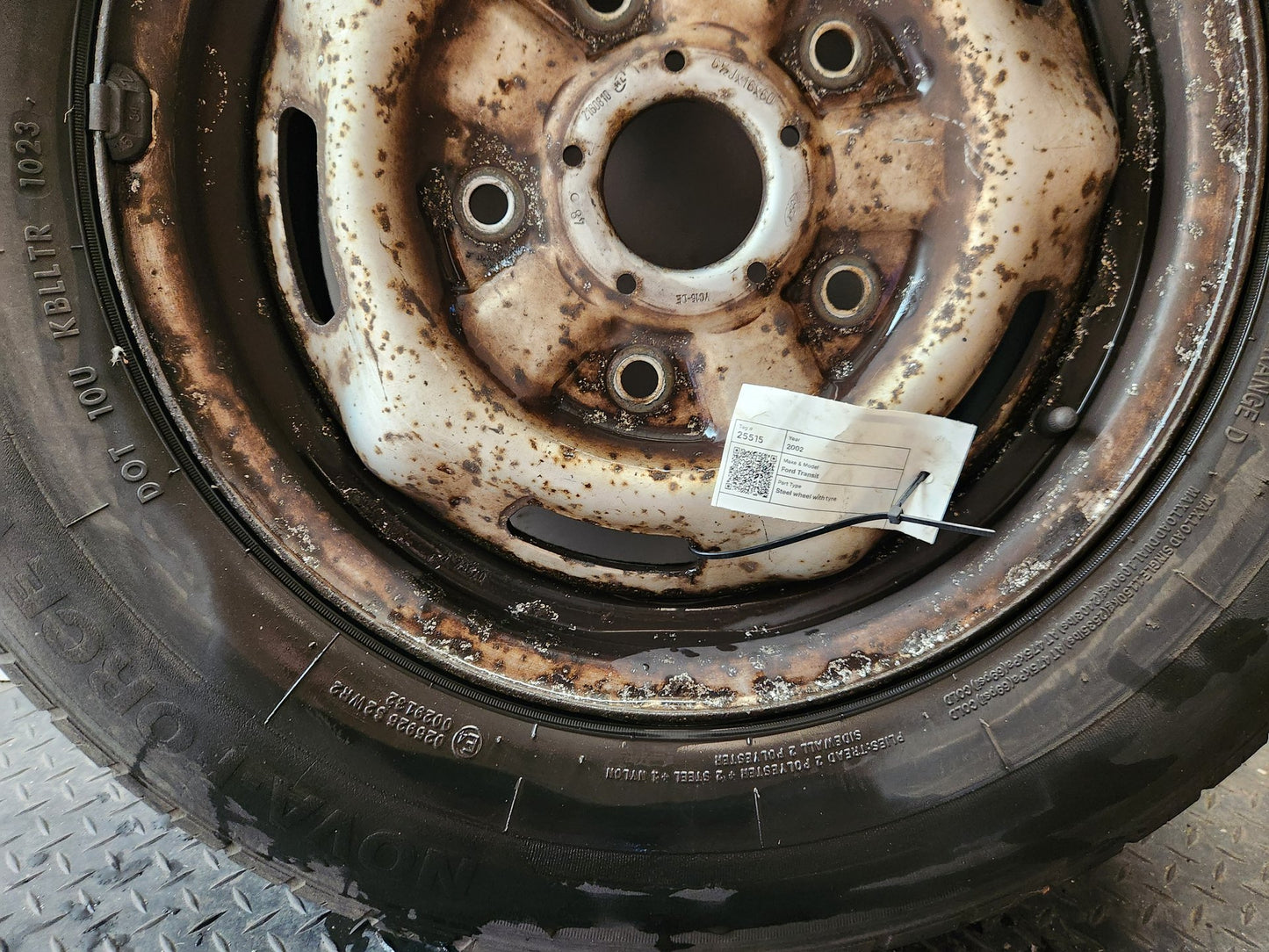 Ford Transit MK6 (V185) Cargo Van Steel Wheel with Tyre 215/75/16 ~6mm