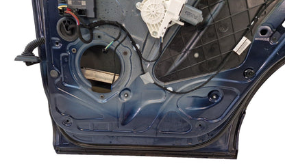 10-15 AUDI Q7 4L GENUINE REAR RIGHT DRIVER O/S/R COMPLETE DOOR IN BLUE (DAMAGED)