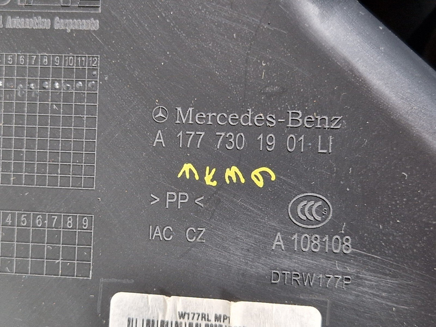 18-ON MERCEDES BENZ A CLASS W177 LEFT N/S DOOR CARD TRIM PANEL A1777303100