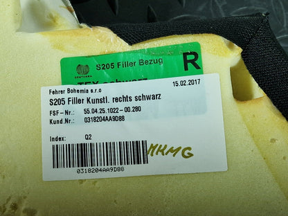 14-21 MERCEDES BENZ C200d W205 REAR SEAT BOLSTER PANEL RIGHT SIDE O/S 504251022