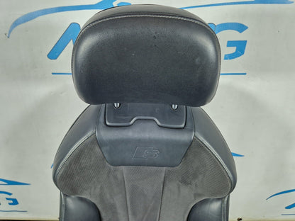 16-19 AUDI A4 B9 S-LINE FRONT PASSENGER HEATED HALF LEATHER SEAT