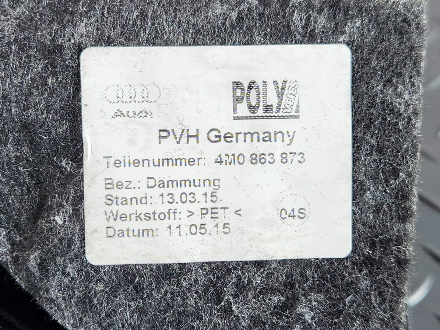 16-20 AUDI Q7 4M GENUINE HEATER CABIN AIR VENT INLET OUTLET DUCT 4M0863873