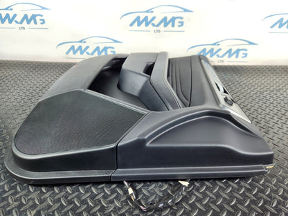 11-19 MERCEDES BENZ ML W166 FRONT LEFT N/S DOOR CARD PANEL IN BLACK LEATHER