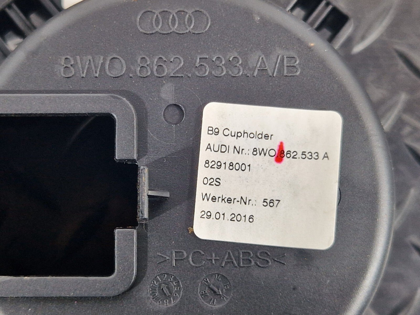 16-19 AUDI A4 B9 GENUINE TWIN DOUBLE CUP HOLDER 8W0862533A 8W0947356A