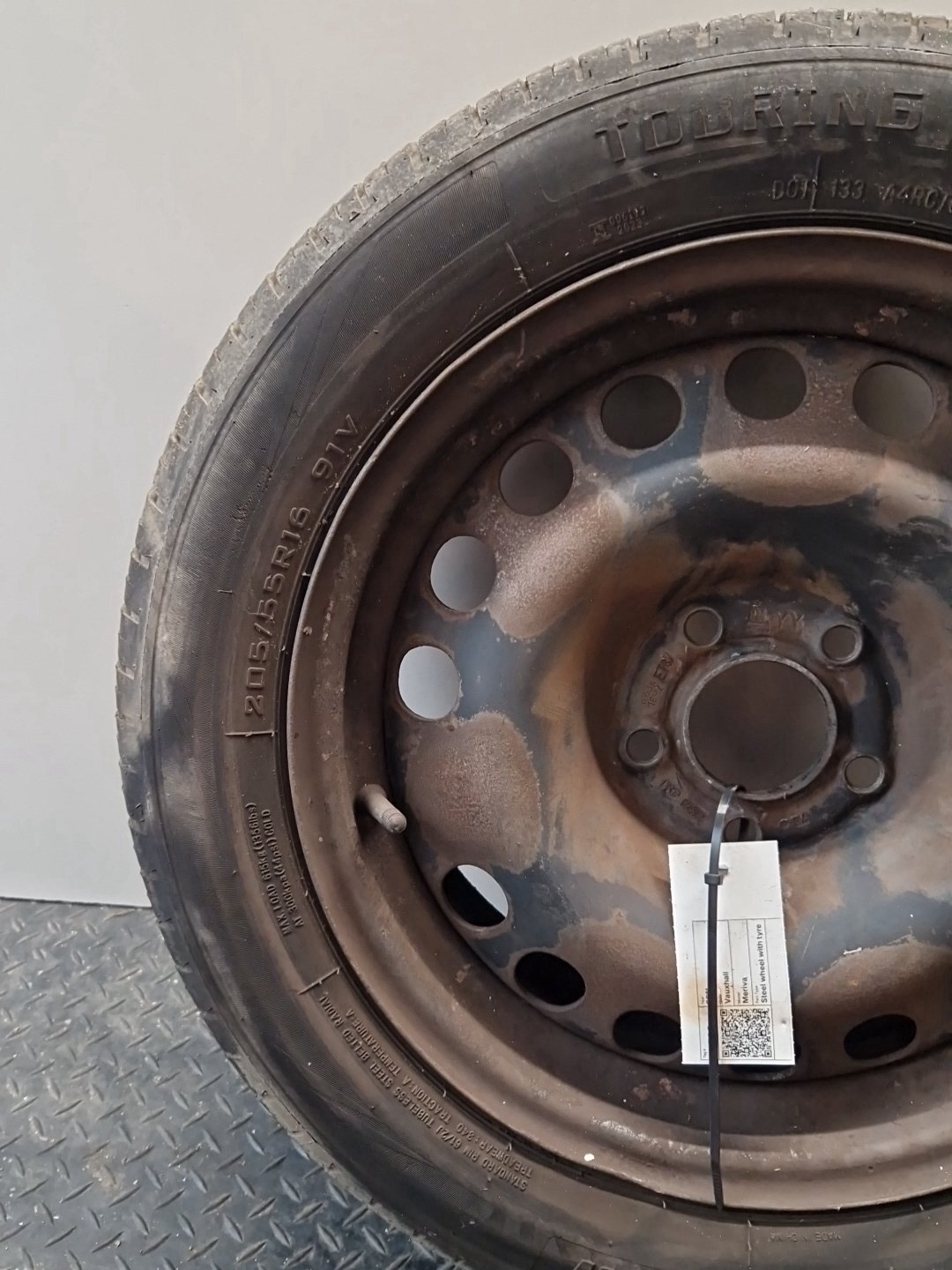 2011 Vauxhall Meriva MK2 (B) (4470) 16" Steel Wheel with Tyre 205/55/16 ~5mm