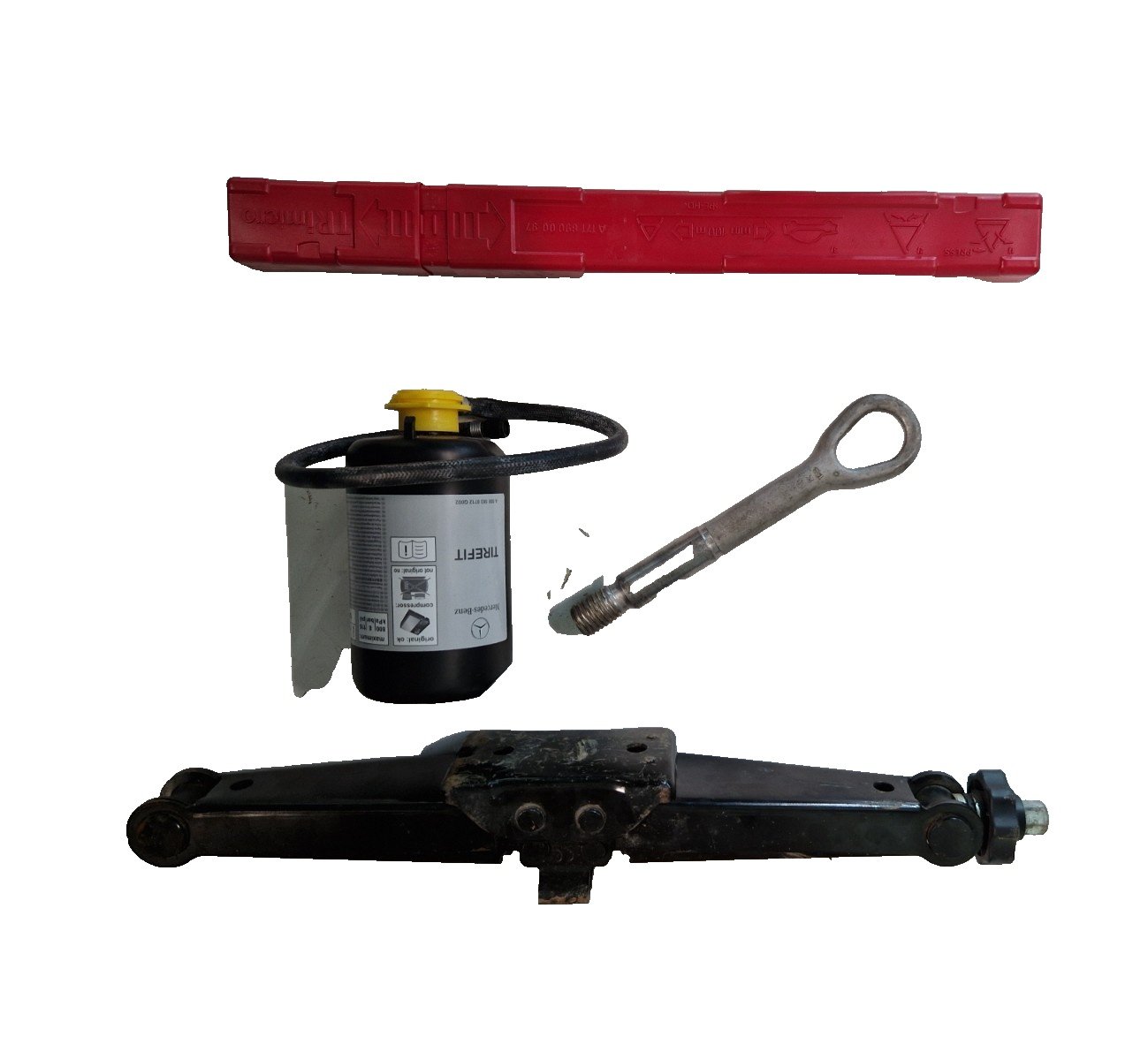 16-19 MERCEDES BENZ GLE W166 TOOL KIT SET JACK TOW EYE TYRE FIX HAZARD TRIANGLE