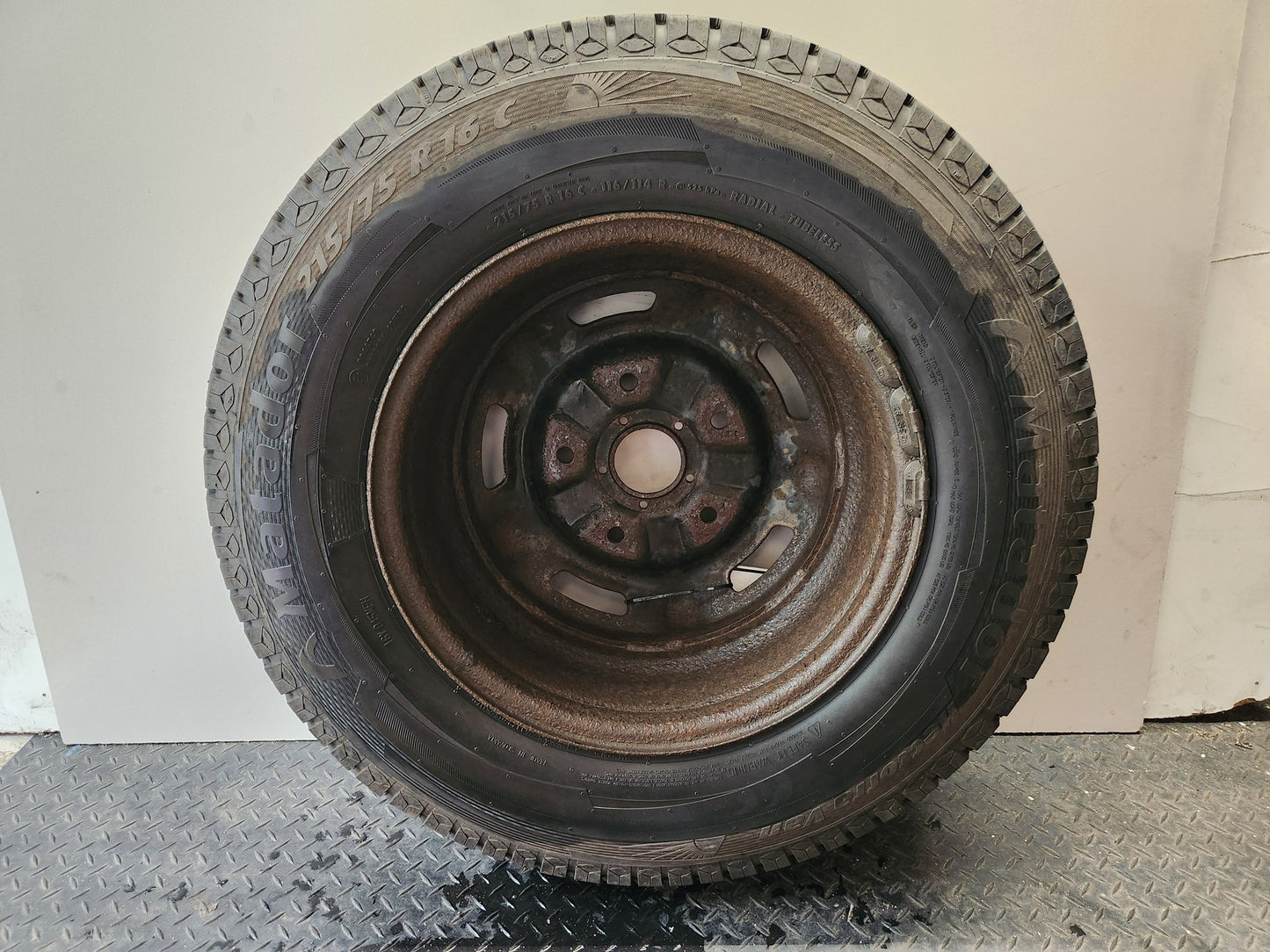 Ford Transit MK6 (V185) Cargo Van Steel Wheel with Tyre 215/75/16 ~6mm