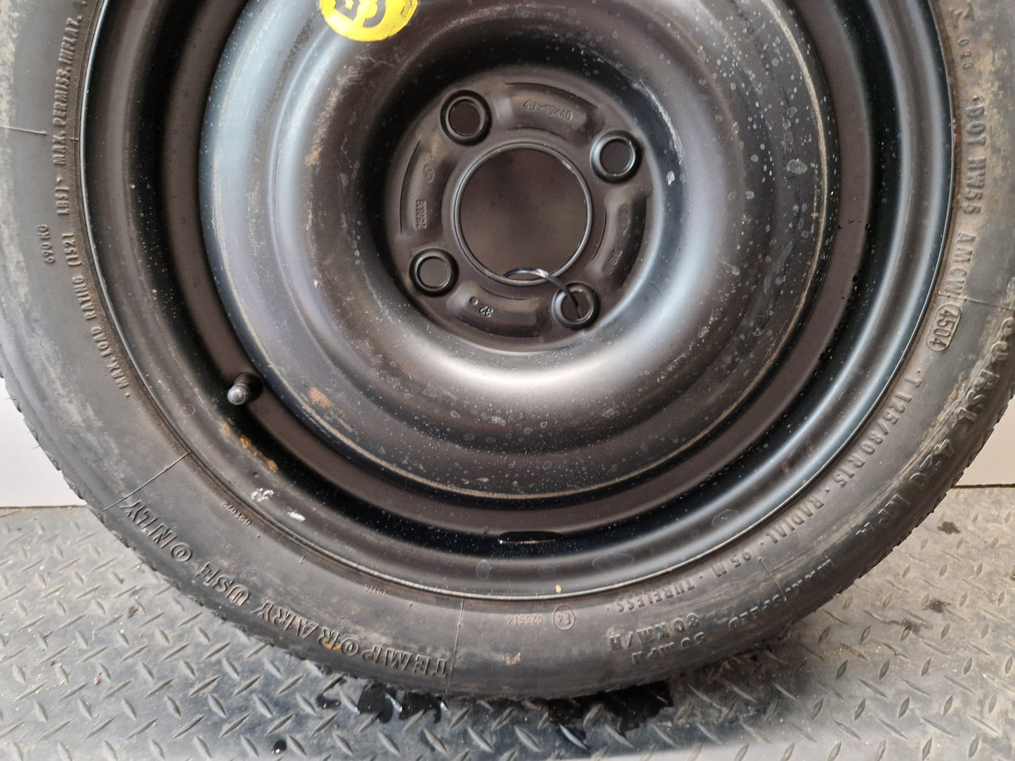 Ford Fiesta MK7 Hatchback 15" Spare Wheel with Tyre 125/80/15 ~4mm