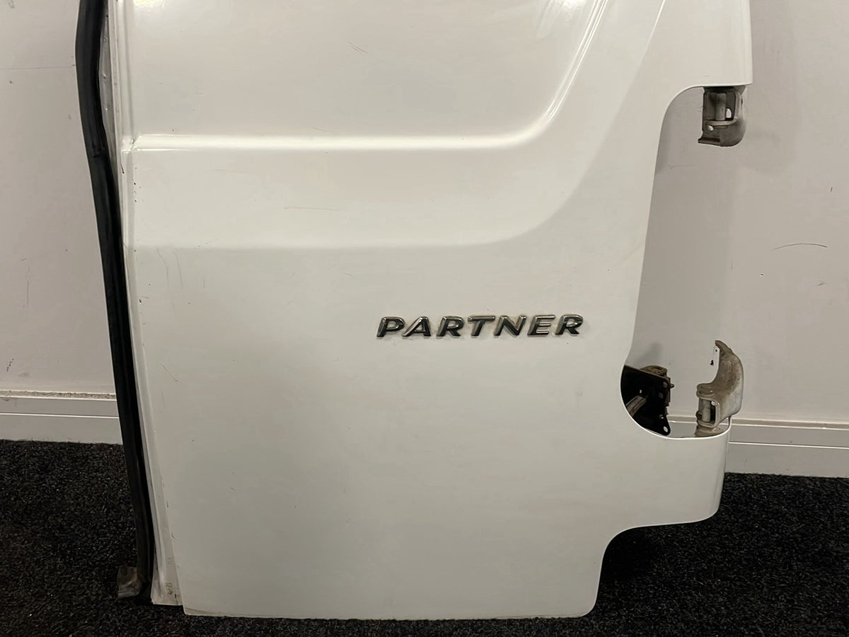 Peugeot Partner B9 Cargo Van Rear Right O/S Complete Door in Banquise White EWP