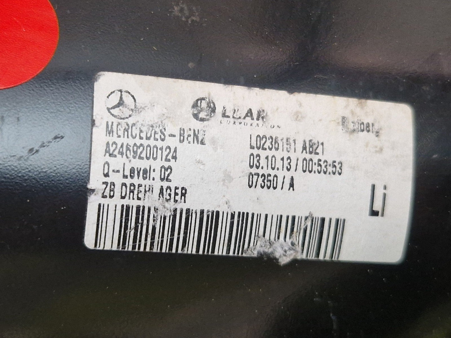 MERCEDES BENZ W246 ISOFIX GENUINE BRACKET REAR LEFT REAR SEAT A2469200124