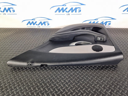 14-21 MERCEDES BENZ C200d W205 REAR DRIVER SIDE DOOR CARD BLACK LEATHER