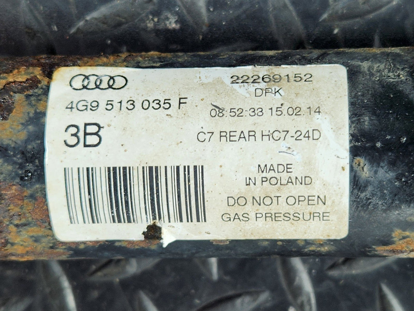 12-18 AUDI A6 C7 GENUINE REAR SHOCK ABSORBER FITS BOTH LEFT & RIGHT 4G9513035F
