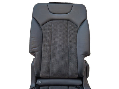 16-20 AUDI Q7 4M S-LINE OEM 2ND ROW LEFT N/S PASSENGER HEATED HALF LEATHER SEAT