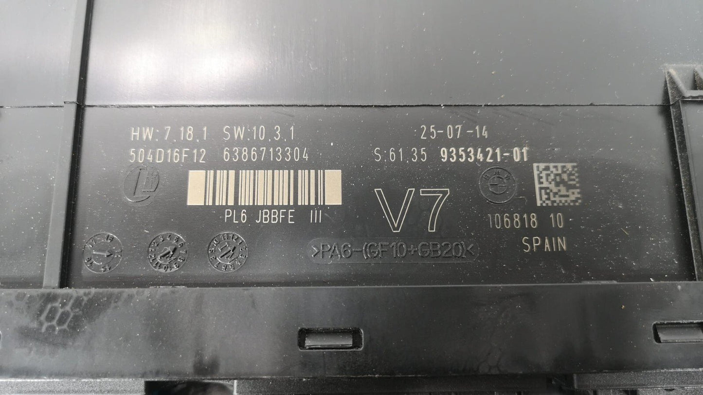 11-16 BMW M5 F10 5-SERIES GENUINE ELECTRONIC JUNCTION BOX 9353421