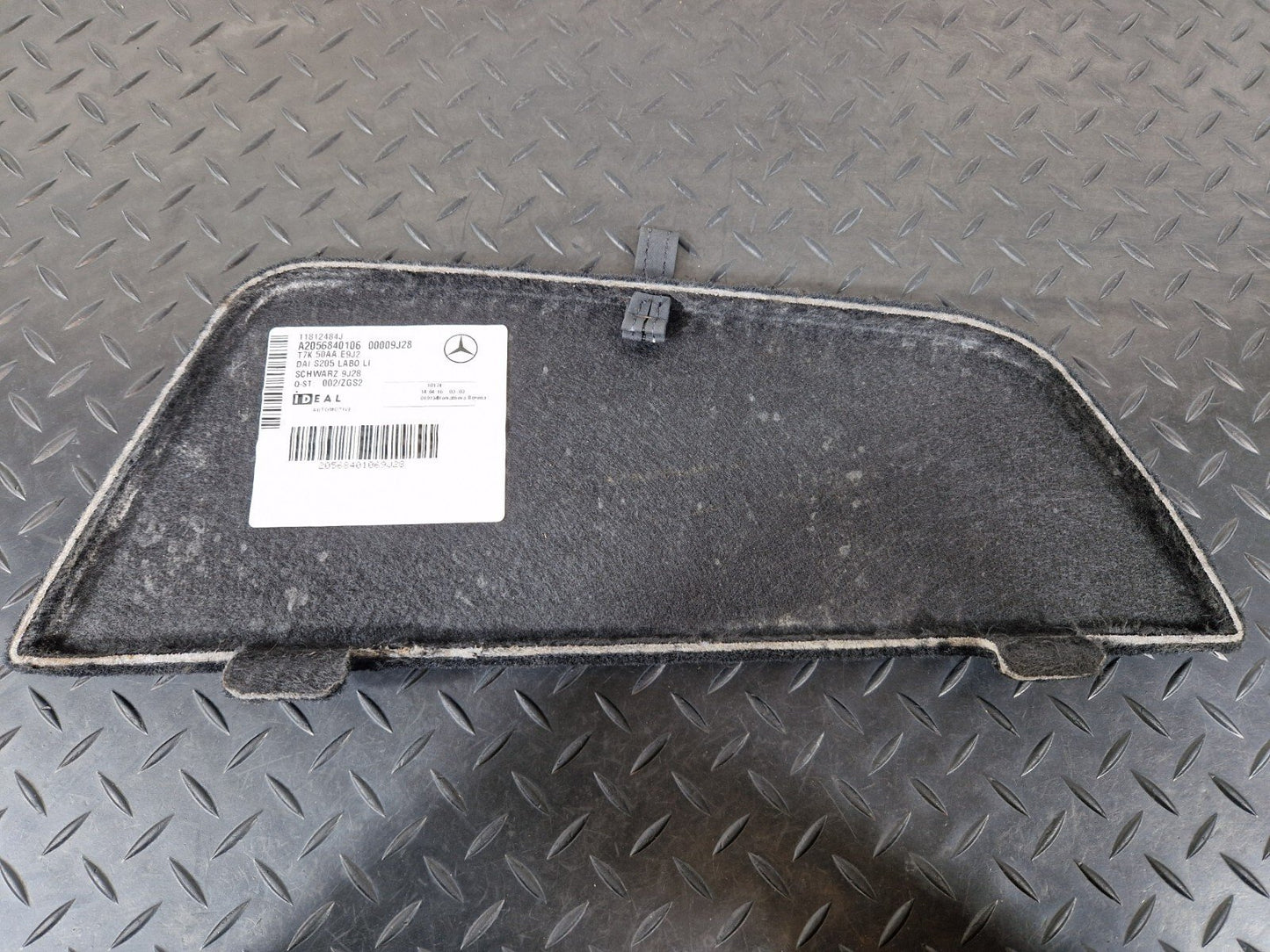 14-21 MERCEDES BENZ W205 REAR BOOT CARPET LEFT SIDE COVER TRIM A2056840106