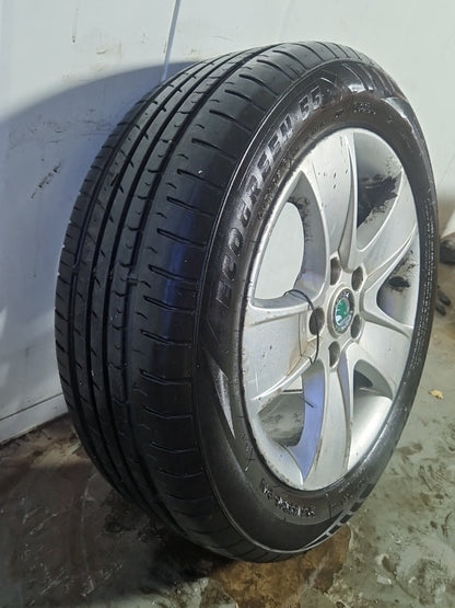 Skoda Octavia MK2 FL - 1Z 16" Alloy Wheel with Tyre ~6mm 205/55/16 1Z0601025T