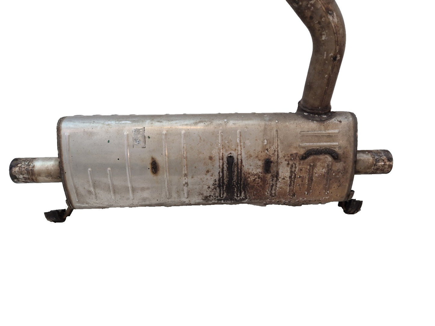 16-20 AUDI Q7 4M GENUINE OEM REAR EXHAUST MUFFLER SILENCER 4M0253611M 4M0120F