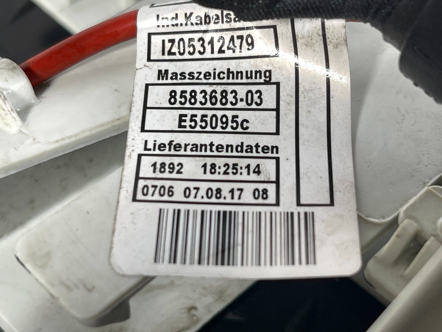 16-22 BMW X1 F48 ENGINE SUPPLY MODULE WIRING HARNESS 8583683