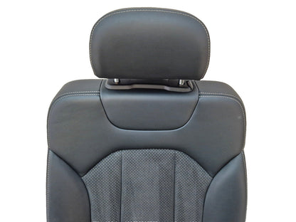 16-20 AUDI Q7 4M S-LINE OEM 2ND ROW LEFT N/S PASSENGER HEATED HALF LEATHER SEAT