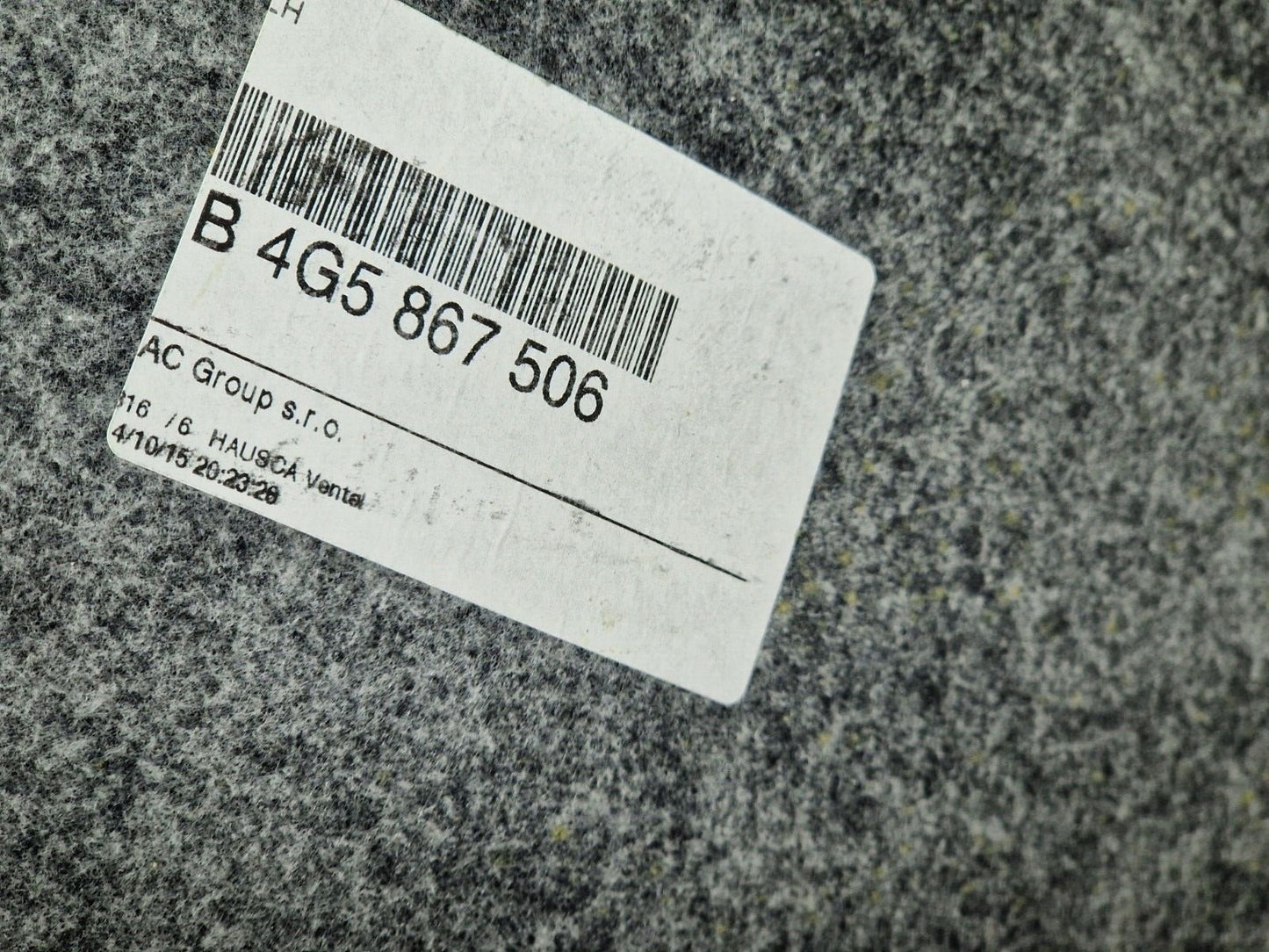 12-18 AUDI A6 C7 GENUINE ROOF HEADLINING TRIM 4G5867506