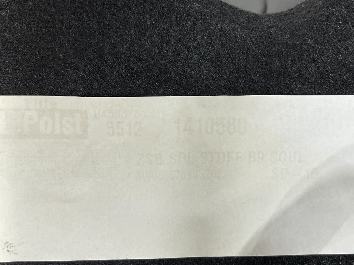 16-19 AUDI A4 B9 ESTATE GENUINE REAR LEFT PASSENGER SIDE CLOTH BOLSTER 8W0885703