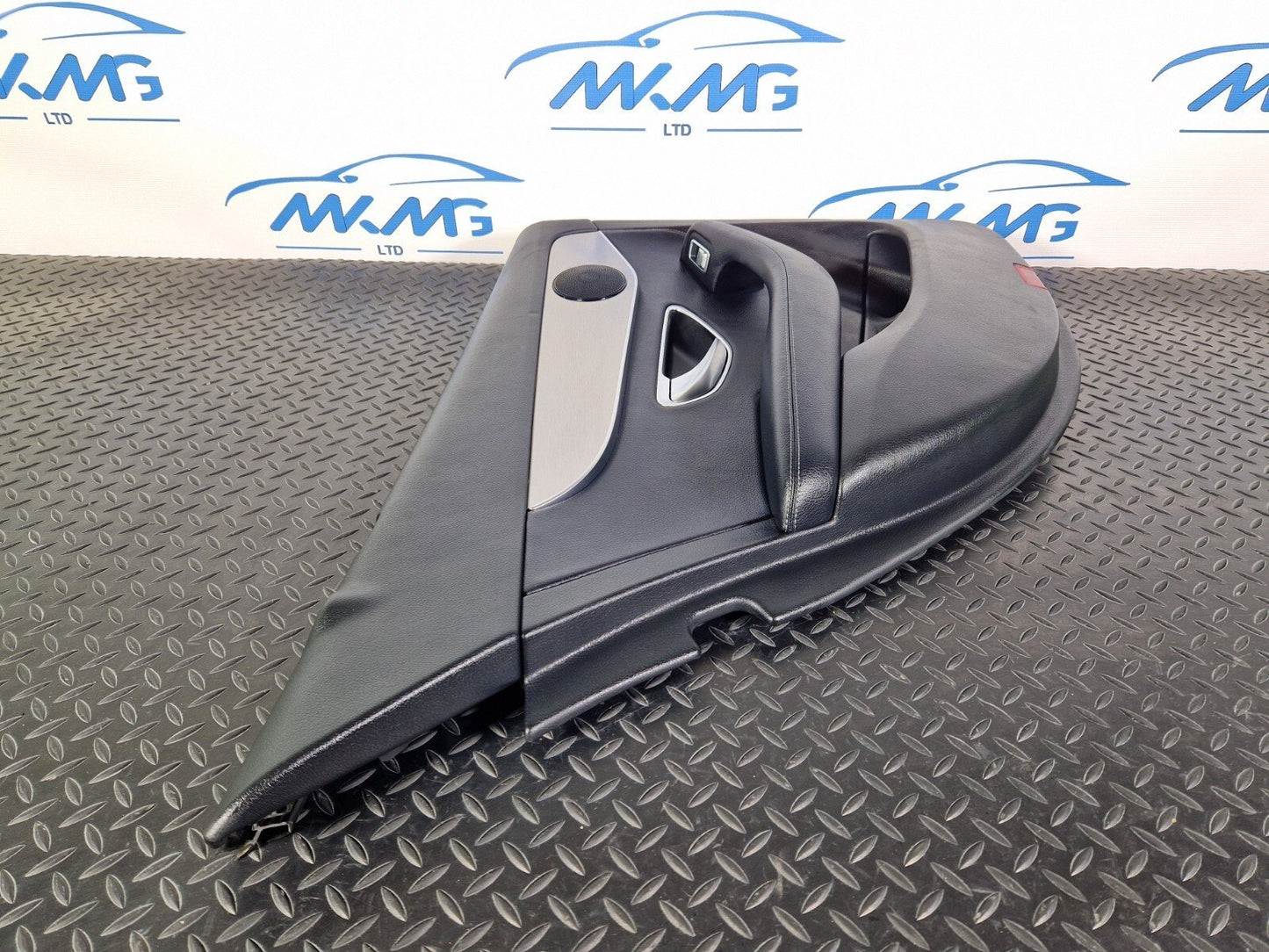 14-21 MERCEDES BENZ C200d W205 REAR PASSENGER SIDE DOOR CARD BLACK LEATHER