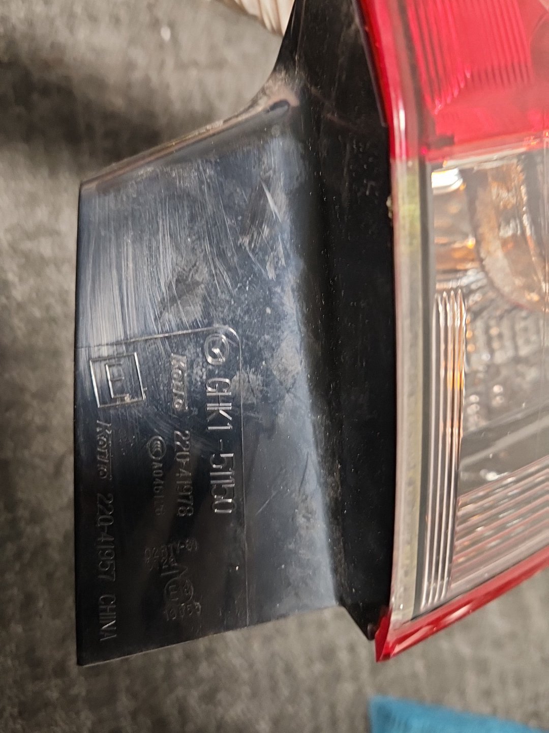 2013 Mazda 6 MK3 (GJ) Genuine Rear Right O/S Driver Tail Light GHK1-51150