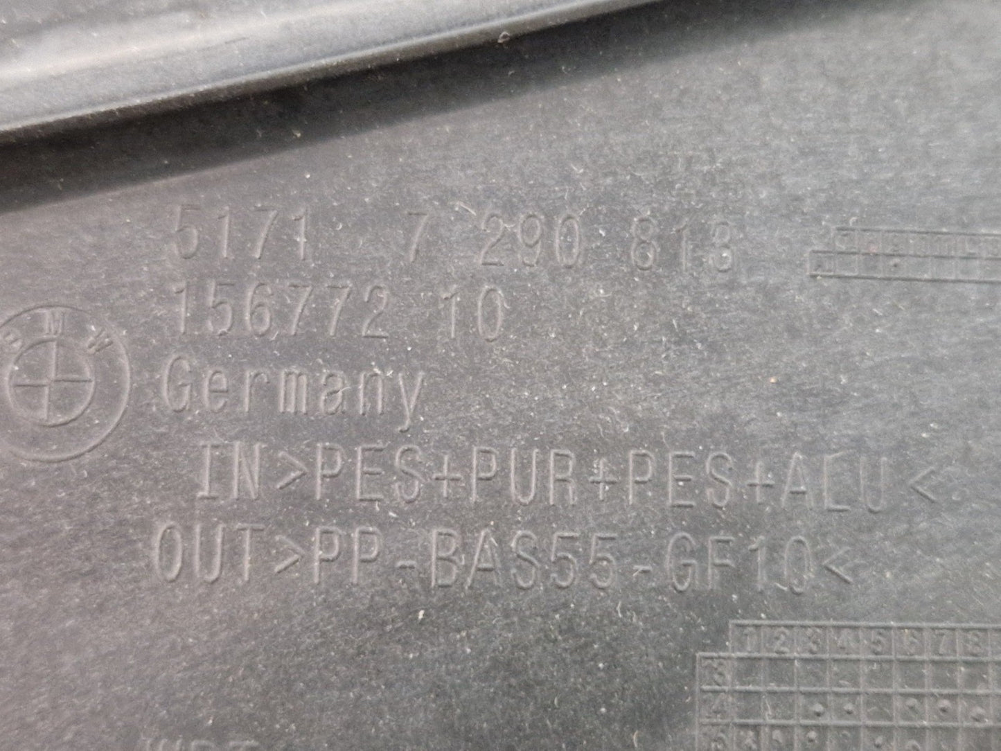 BMW 2 SERIES F45 F46 BULK HEAD REAR ENGINE TOP SECTION 7290813