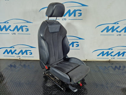16-19 AUDI A4 B9 S-LINE FRONT PASSENGER HEATED HALF LEATHER SEAT