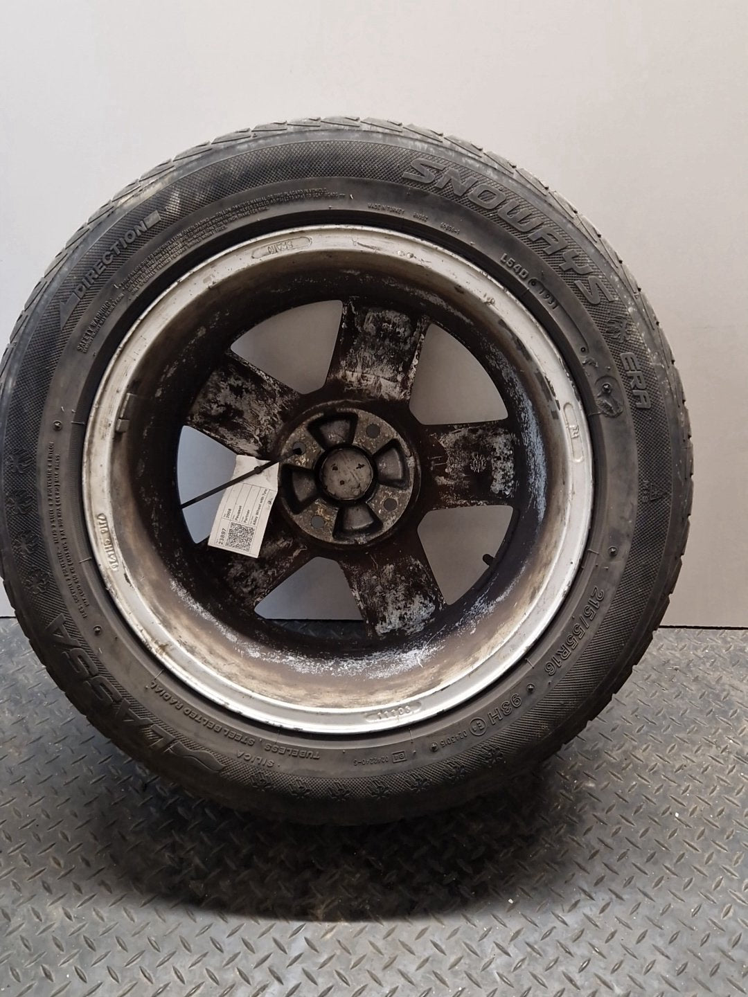 2008 Peugeot Partner MK2 (PH1) (B9) 16" Alloy Wheel with Tyre 215/55/16 ~4mm