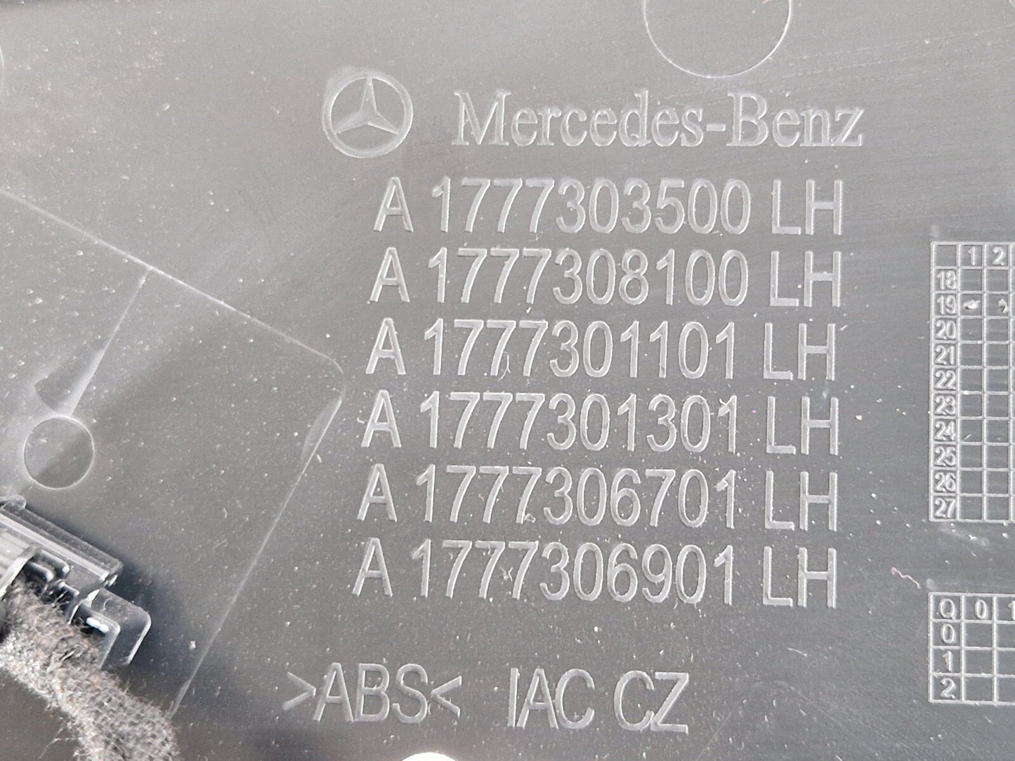 18-ON MERCEDES BENZ A CLASS W177 REAR LEFT DOOR CARD TRIM PANEL A1777303100