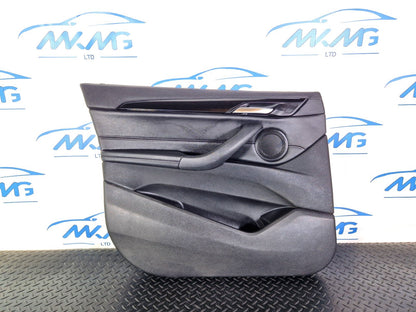 16-22 BMW X1 F48 GENUINE FRONT PASSENGER SIDE DOOR CARD PANEL IN BLACK