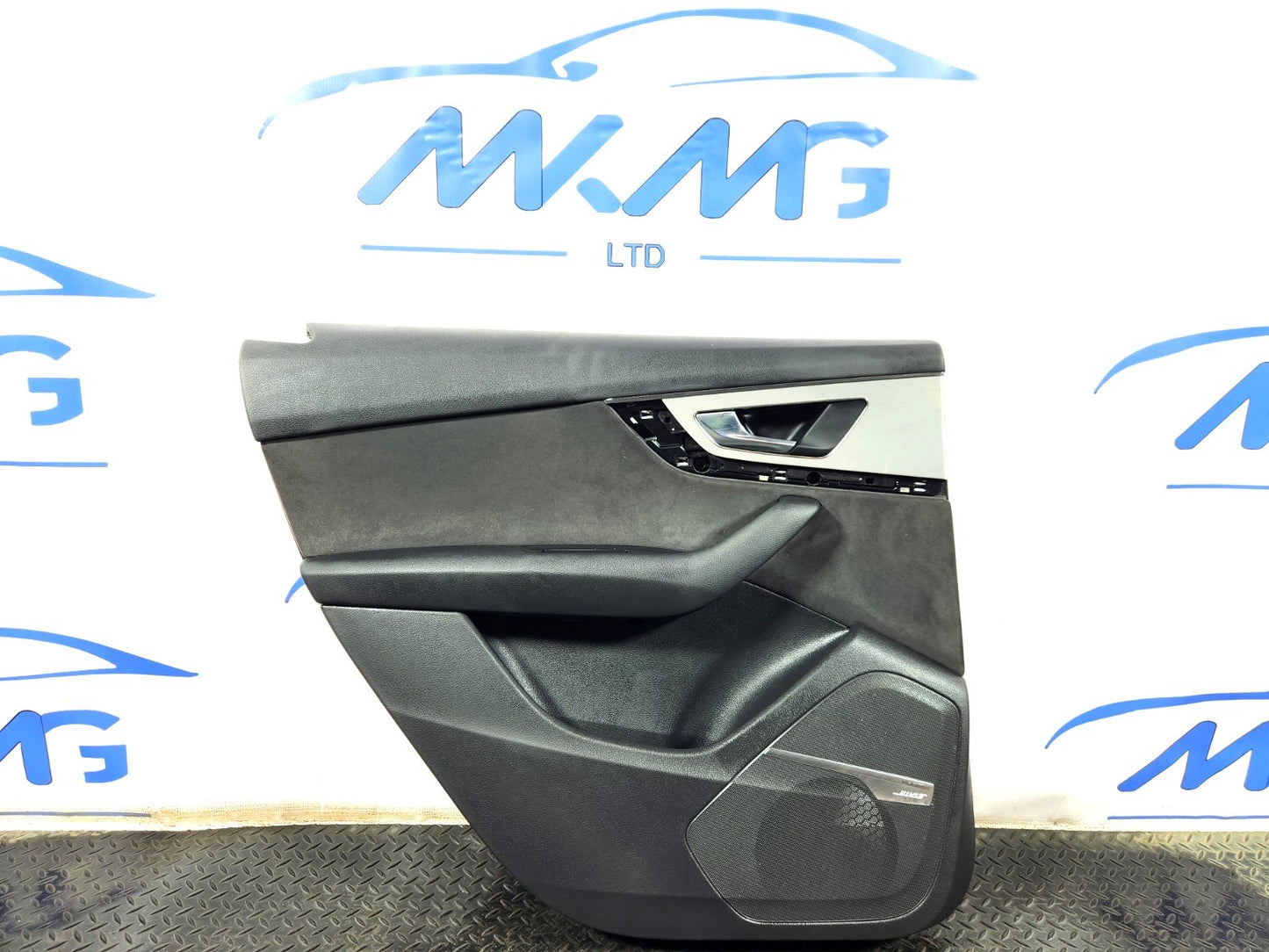 16-20 AUDI Q7 4M REAR LEFT INTERIOR DOOR CARD PANEL ALCANTARA TRIM 4M0867305