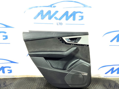 16-20 AUDI Q7 4M REAR LEFT INTERIOR DOOR CARD PANEL ALCANTARA TRIM 4M0867305
