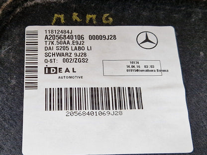 14-21 MERCEDES BENZ W205 REAR BOOT CARPET LEFT SIDE COVER TRIM A2056840106