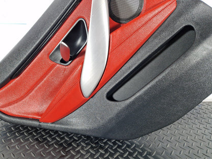 12-18 BMW 4 SERIES F36 LCI M-SPORT REAR LEFT  N/S/R DOOR CARD PANEL RED LEATHER