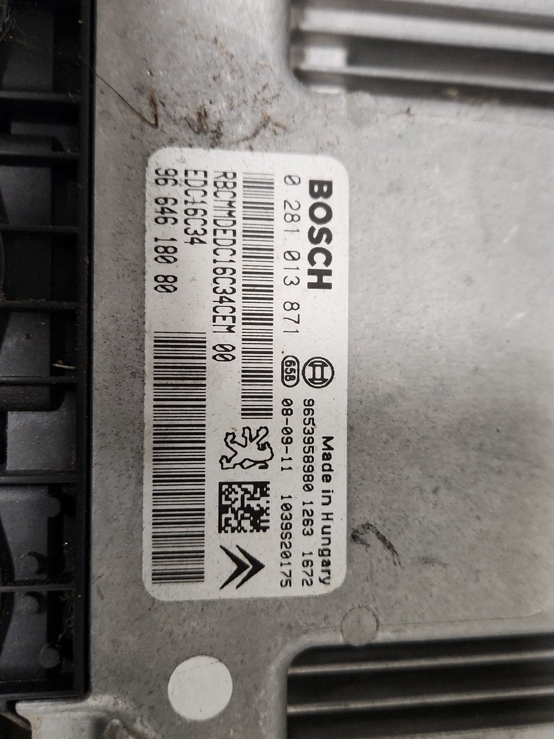 Peugeot Partner MK2 (PH1)(B9) Van Derived Car Engine Control Unit ECU 9653958980