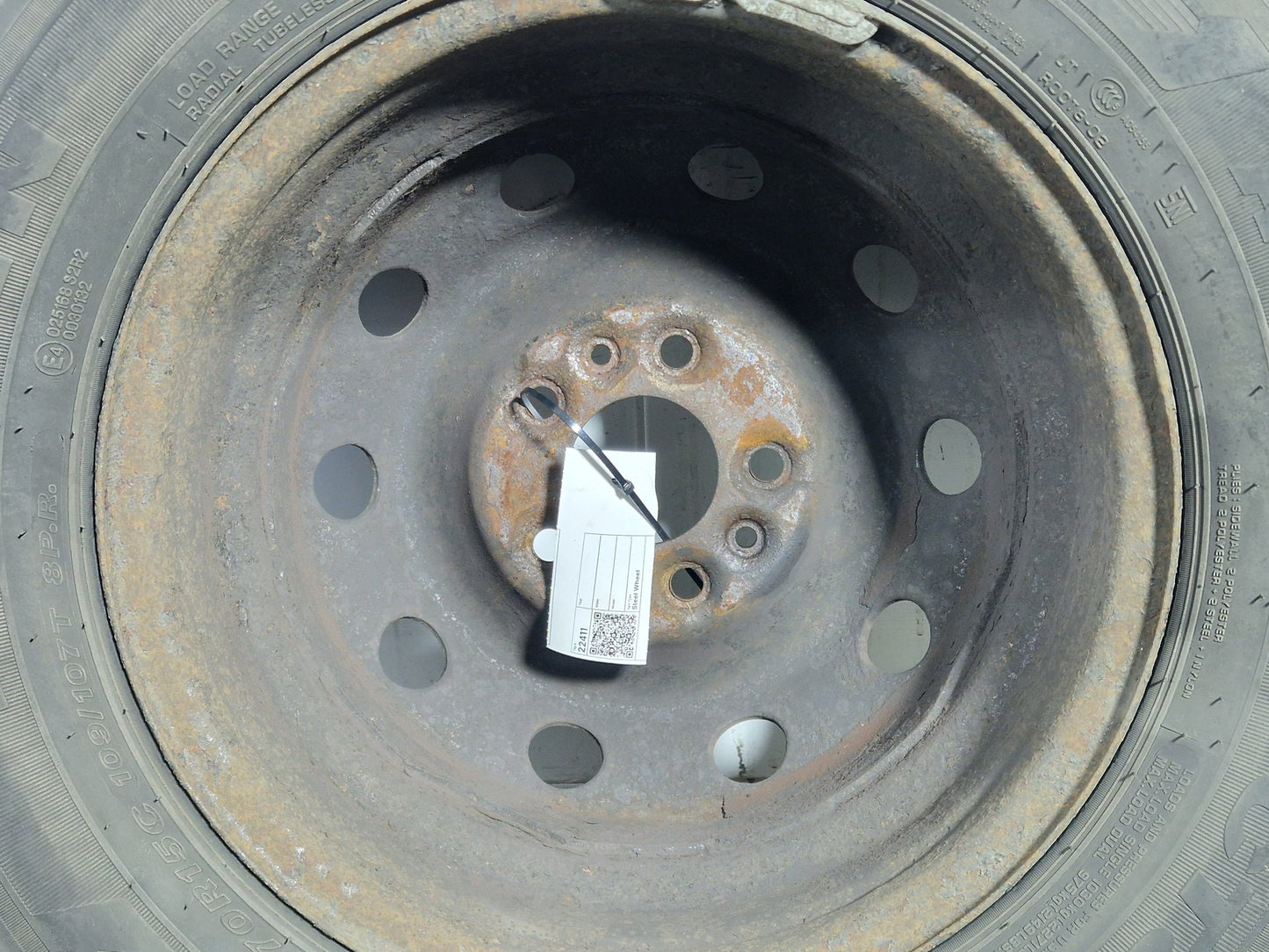 Peugeot Citroen 15" Steel Wheel with Tyre 215/70/15 ~5mm 1374096080